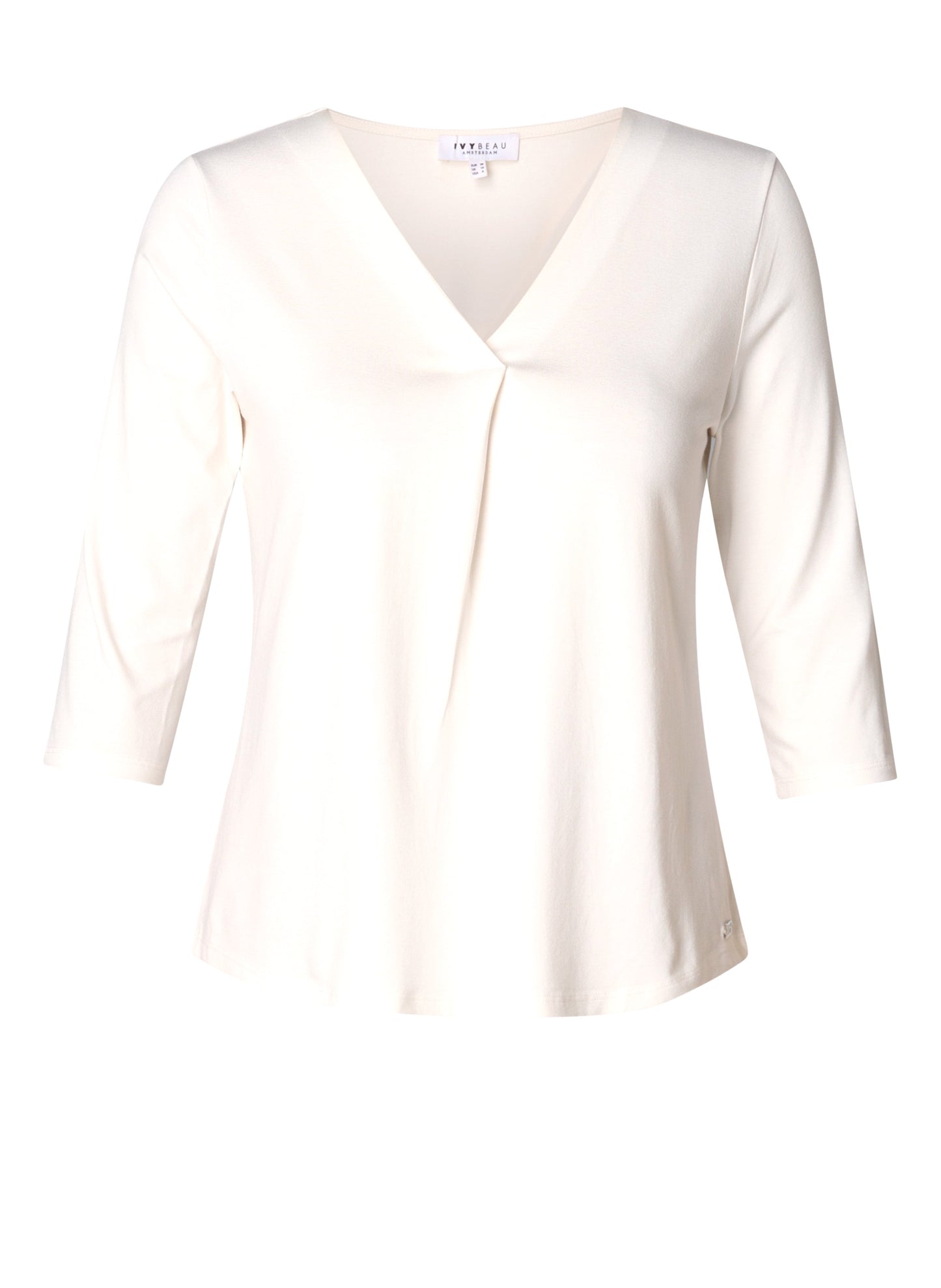 Ivy Beau shirt offwhite driekwart mouw model Simone