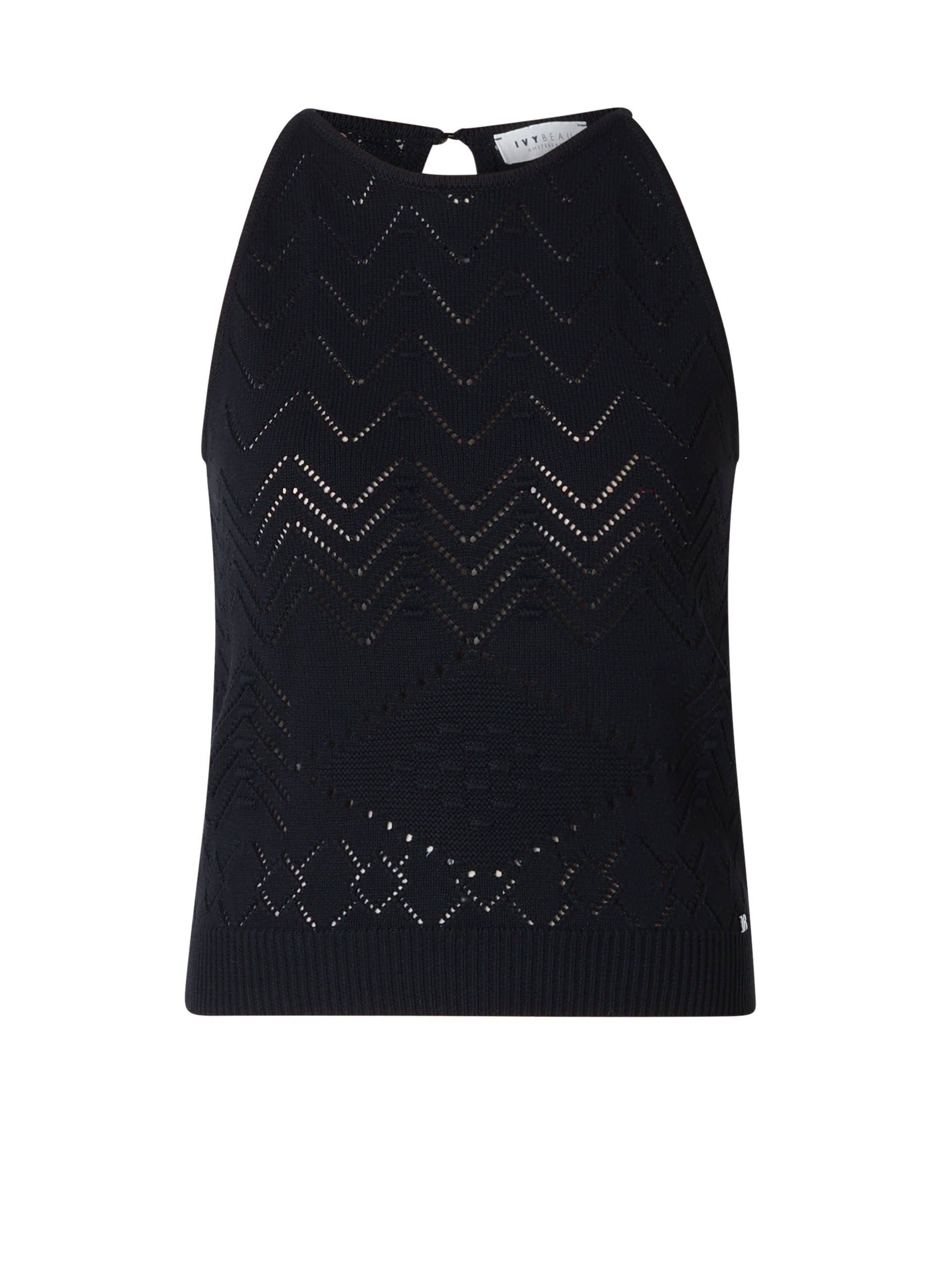 Ivy Beau top zwart gehaakt model Claire black