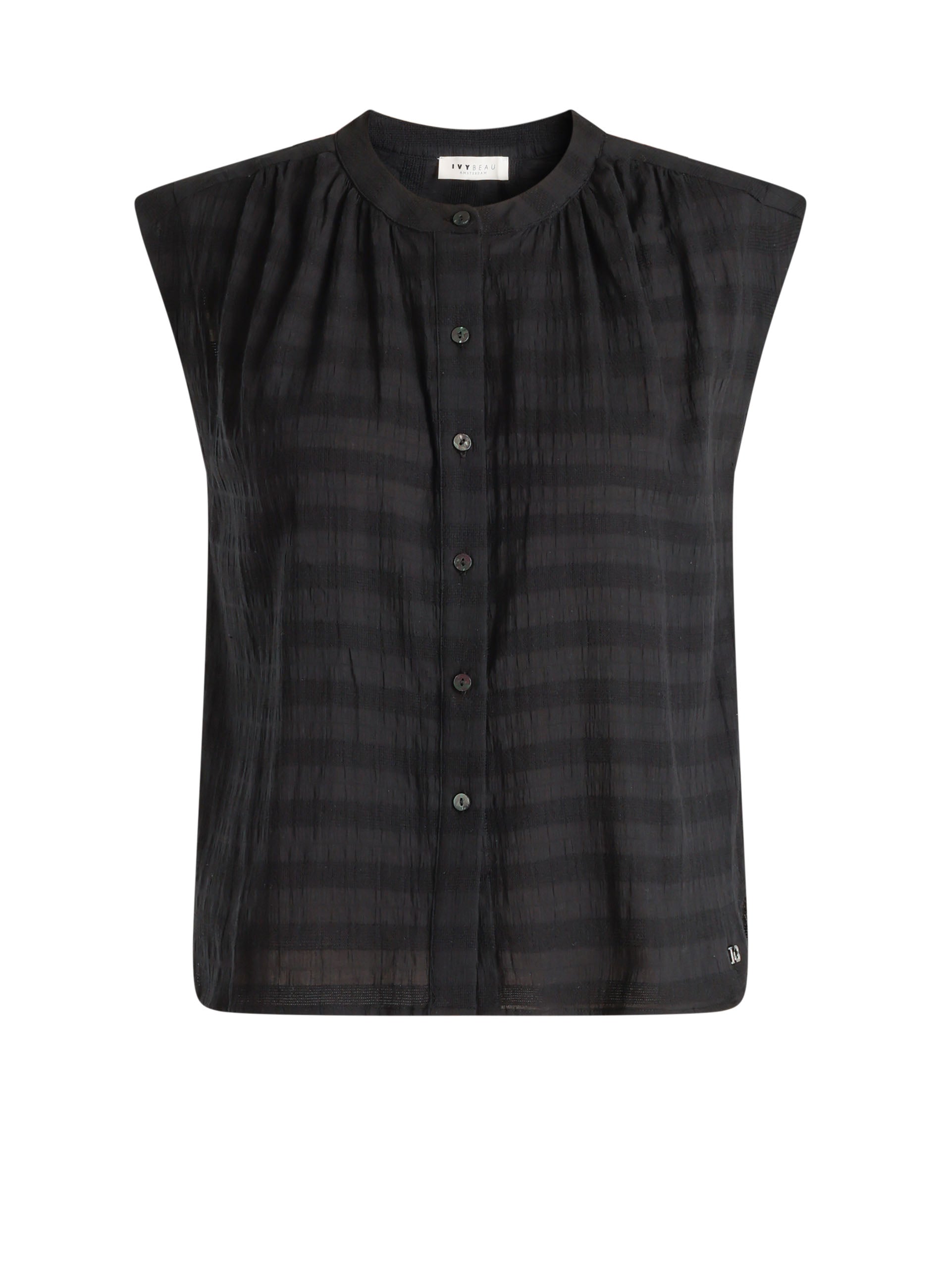 Ivy beau top blouse zwart model Cheryl black