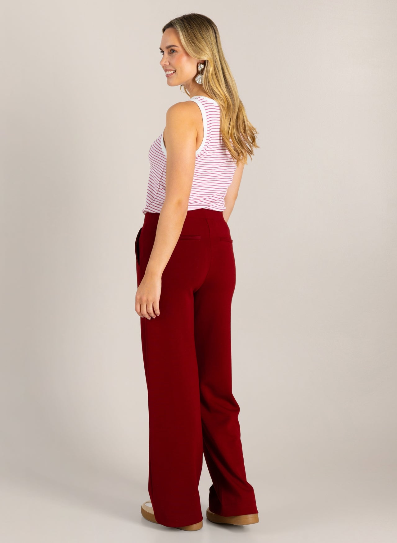 Ivy Beau broek rood model Givenselli dark red