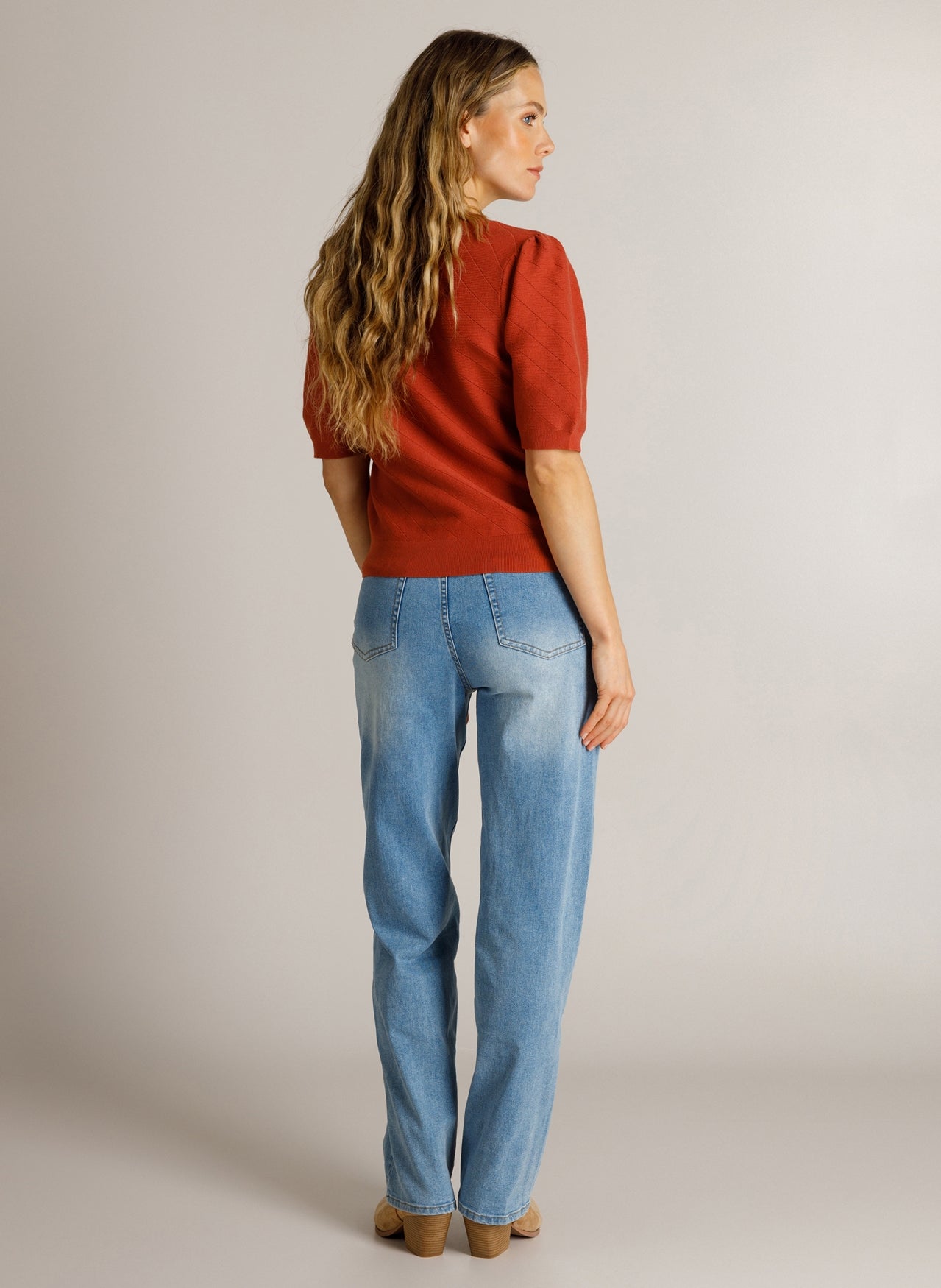 Ivy Beau shirt trui roest rood model Dorien barn red