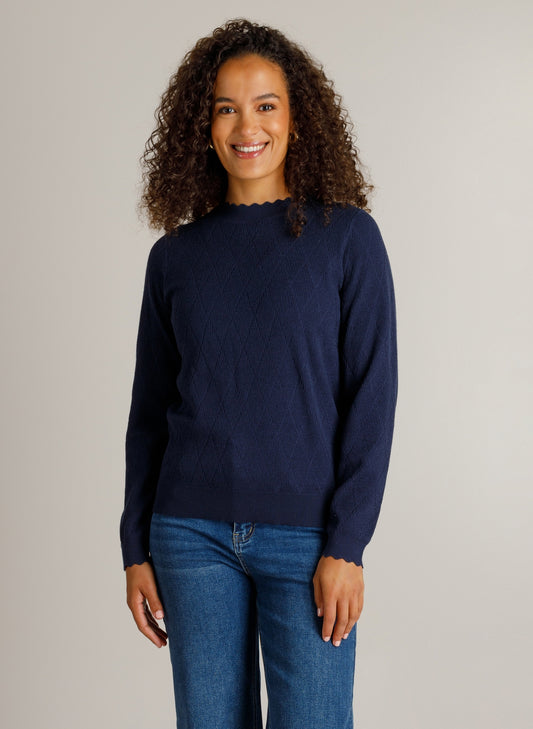 Ivy Beau trui donker blauw model Hiba dark blue 4201155