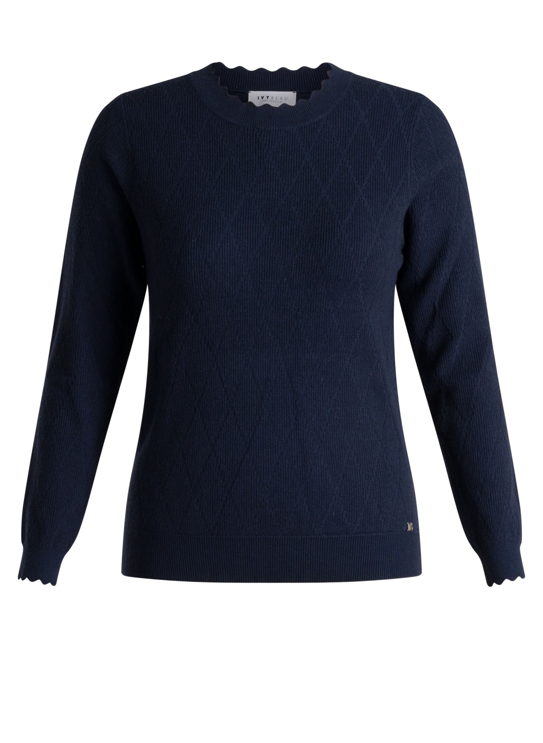 Ivy Beau trui donker blauw model Hiba dark blue 4201155