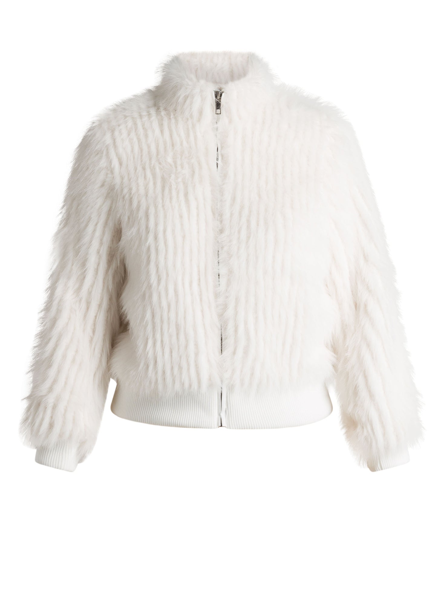 Ivy Beau jas fluffy Hillie off white