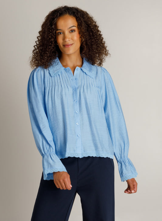 Ivy Beau blouse licht blauw model Hella sky blue 4201183