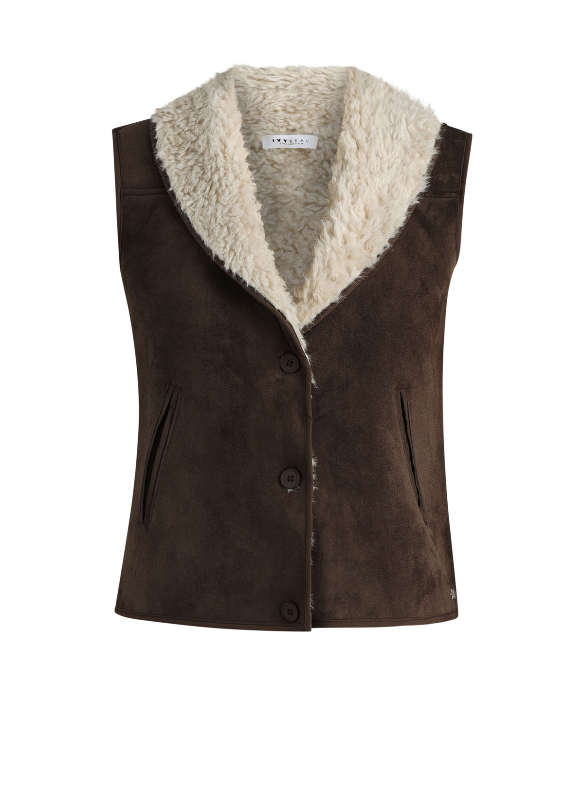 Ivy Beau gilet bruin Kaat chocolate brown