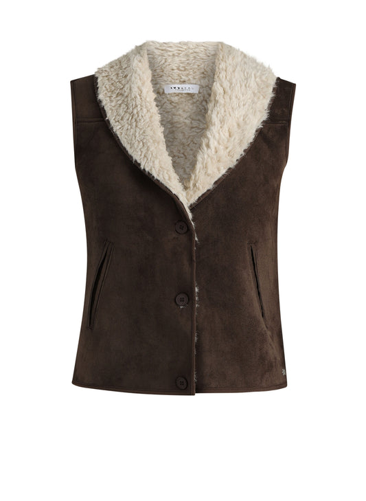 Ivy Beau gilet bruin Kaat chocolate brown
