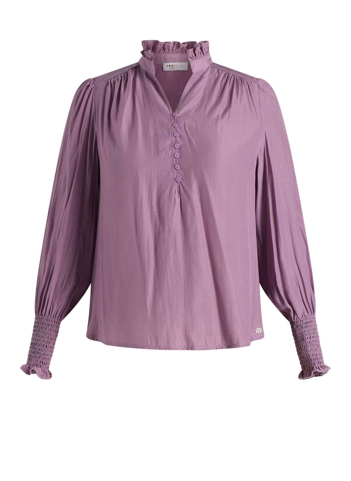 Ivy Beau lila blouse model Kiki Orchid