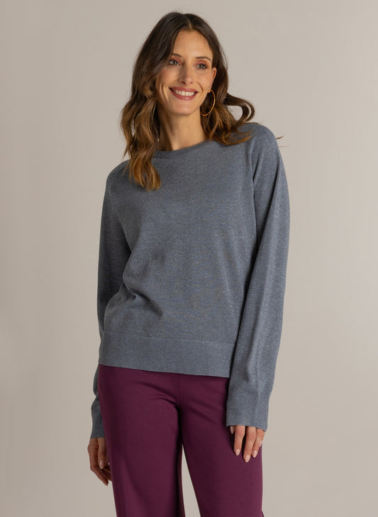 Ivy Beau trui grijs met lurex glitter model Marve grey