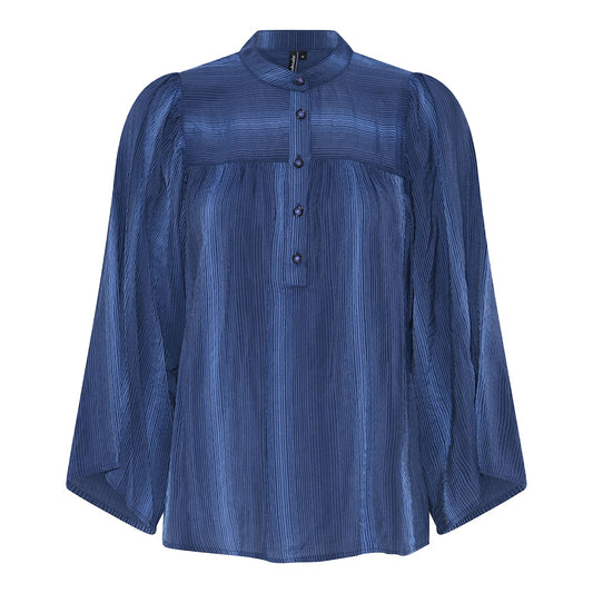 Soulmate blouse donker blauw model Myro bright blue