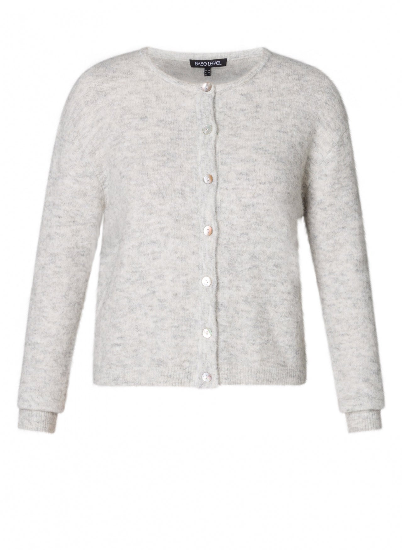 Yest vest licht grijs cardigan model Yuli grey melange
