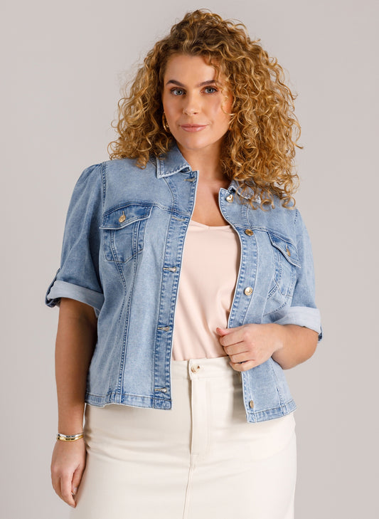 Yest Curve (yesta) jeans jasje blauw Wijnanda essential bleach blue denim