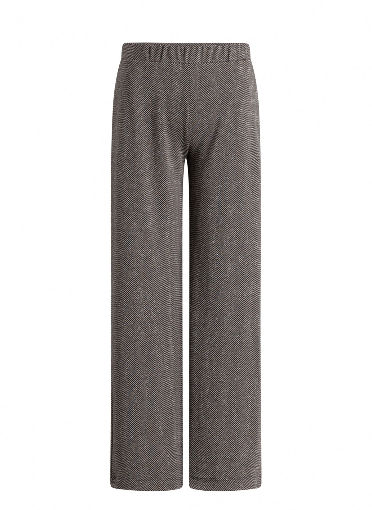 Yest Curve (Yesta) broek visgraat print zwart met taupe grijs en lurex glitter model Zinara A006654