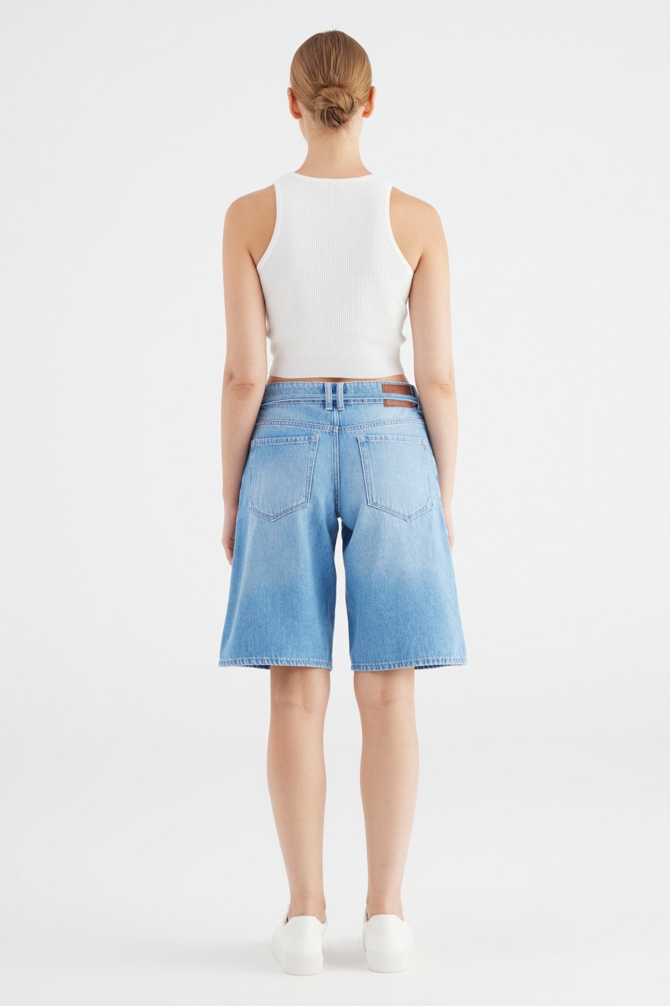 COJ short straight fit model Harper korte broek recht model light blue