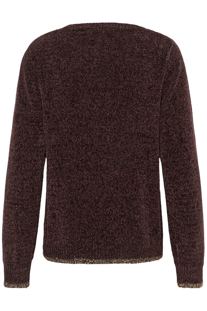 Cream trui fudge bordeaux bruin model CRcicia knit pullover