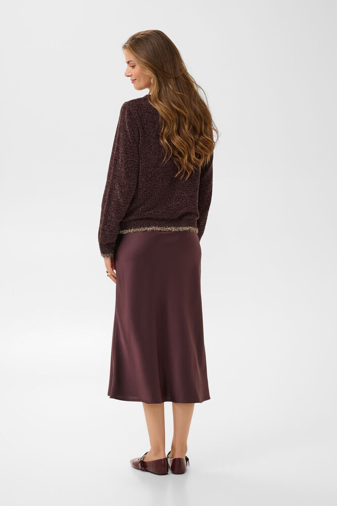 Cream trui fudge bordeaux bruin model CRcicia knit pullover