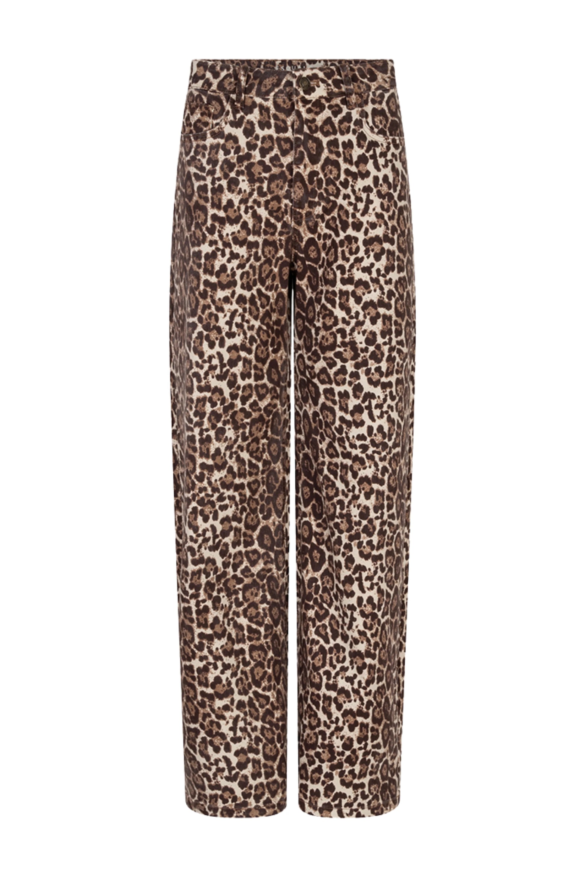 Esqualo jeans panterprint zandkleur bruin model Scarlet Leopard print SP26.12001