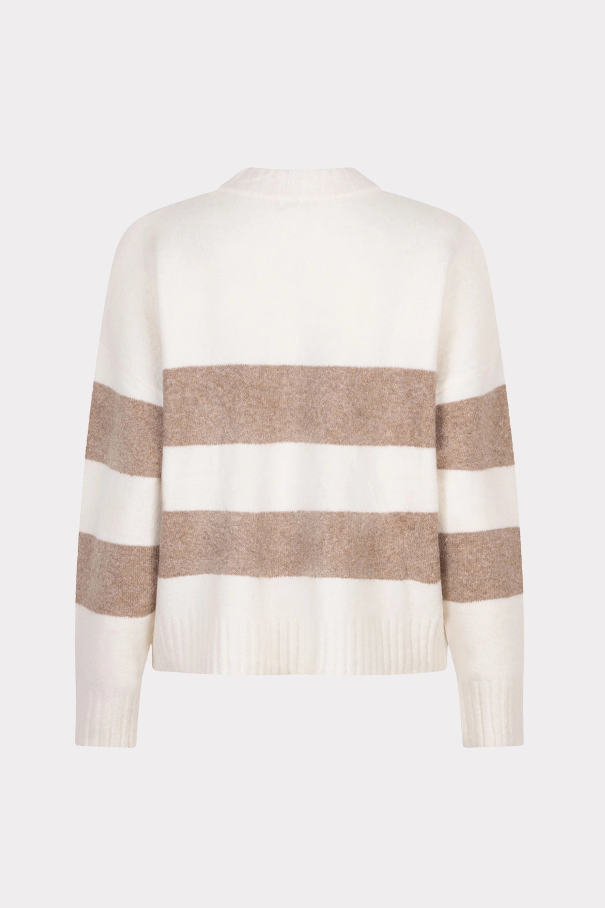 Esqualo trui gestreept zand offwhite model sweater striped melange F25.27524