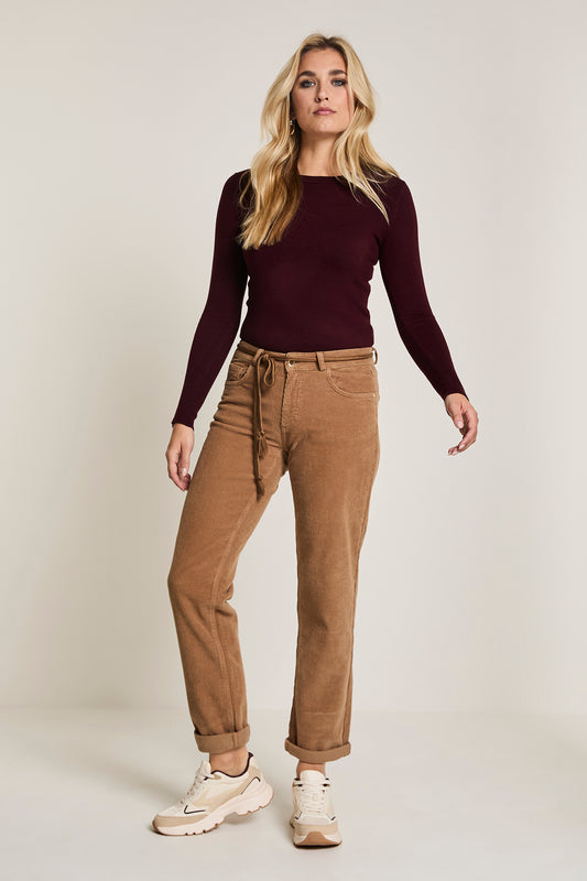 ParaMi broek rib camel model bobby vintage corduroy lengte 30