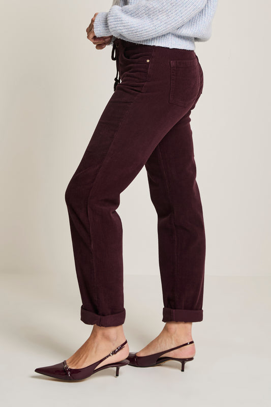 ParaMi broek corduroy rib bordeaux rood model Bobby lengte 30 vintage burgundy red