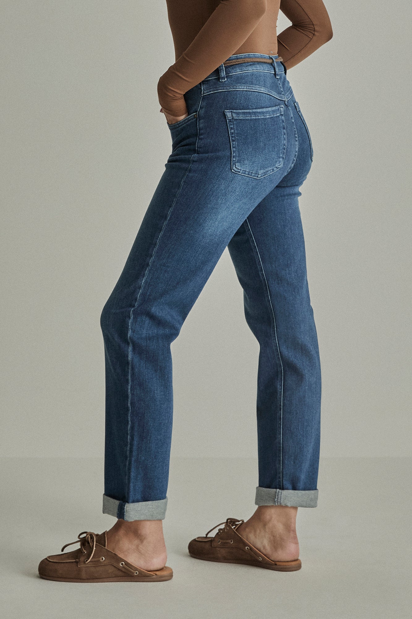 Para Mi jeans blauw bobby loose recht model lengte 30 Washed Night