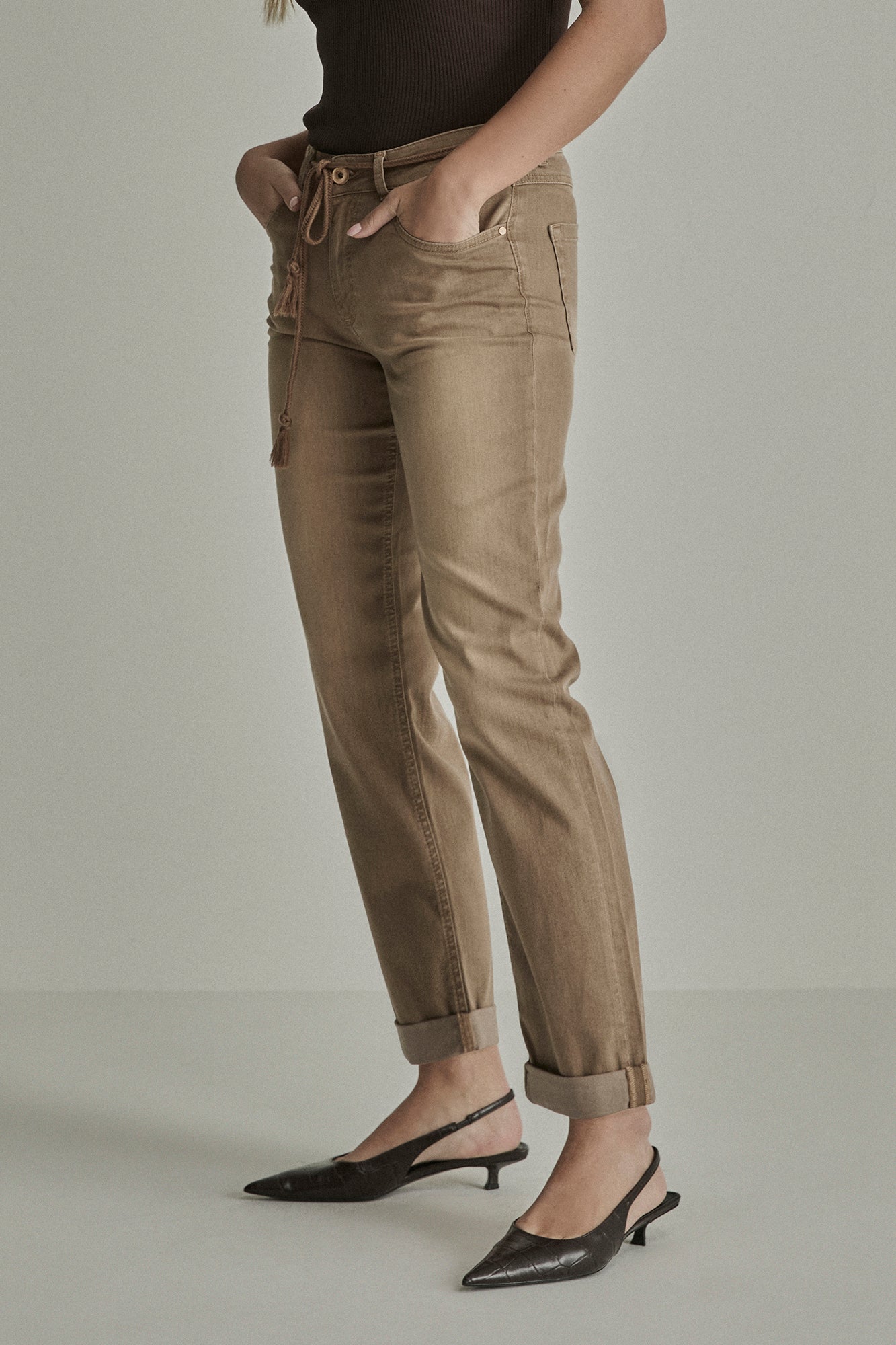 Para Mi jeans camel vintage denim Bobby lengte 30