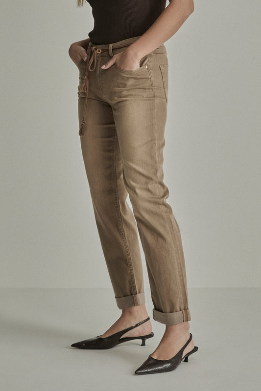 Para Mi jeans camel vintage denim Bobby lengte 30