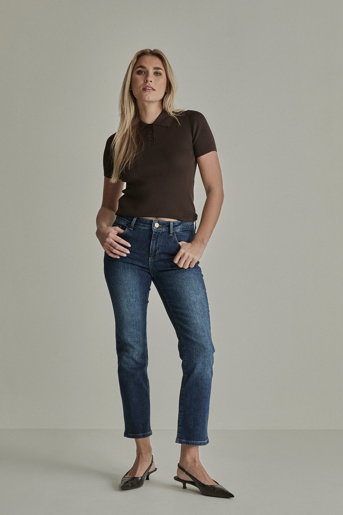 Para Mi jeans blauw slim model Kim drift blue lengte 30