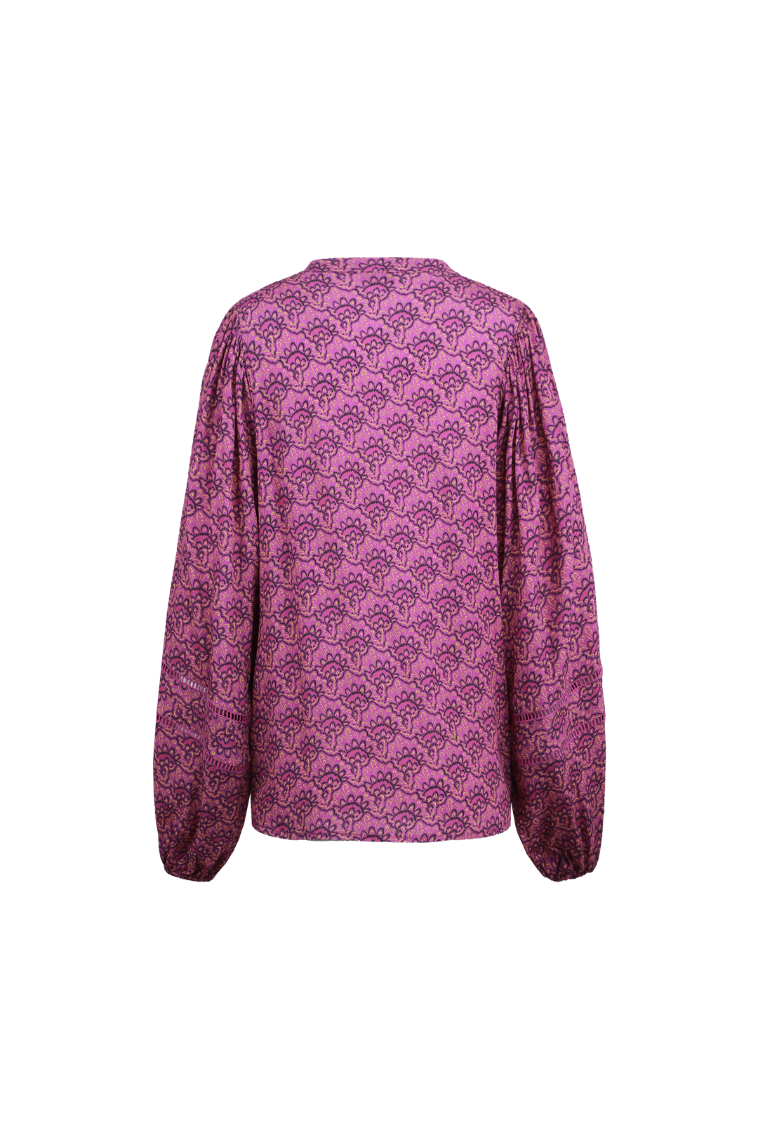 Fluresk blouse roze paars print model Tazz grape purple