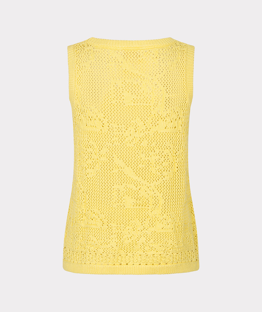 Esqualo top geel gehaakt model HS26.18206 lemon
