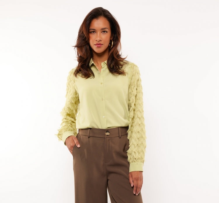 Fluresk blouse model Joly Fresh Lime kleur groen