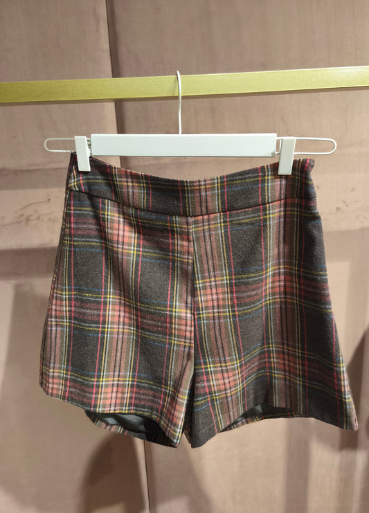 Fluresk korte broek bruine ruit model Manou shorts smoke