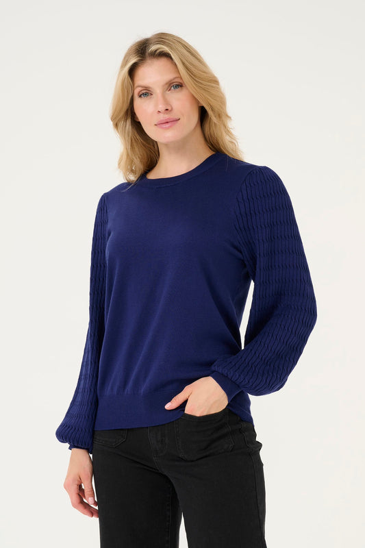 Kaffe-blauw-beacon-blue-kananna-pullover