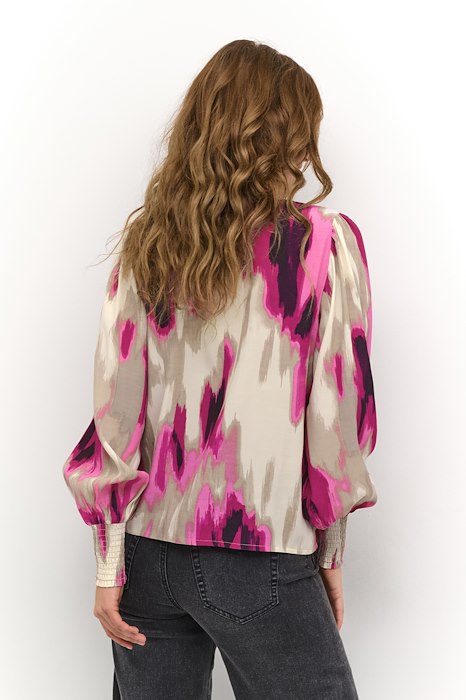 Kaffe blosue roze print model KaArona