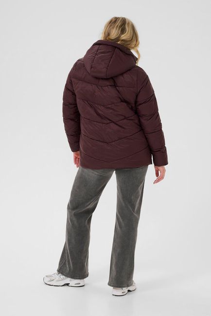 Kaffe Curve winter jas bordeaux gewatteerd fudge KCsusanna 