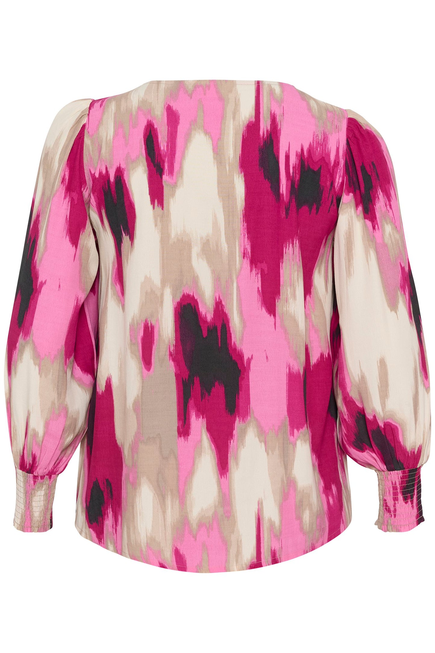 Kaffe Curve blouse roze print model KcAlona abstract pink