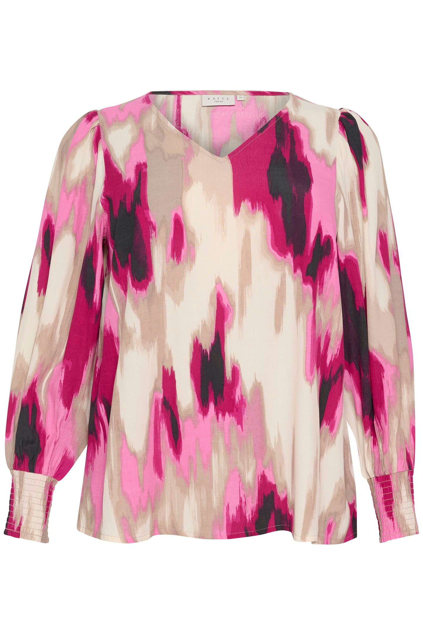 Kaffe Curve blouse roze print model KcAlona abstract pink