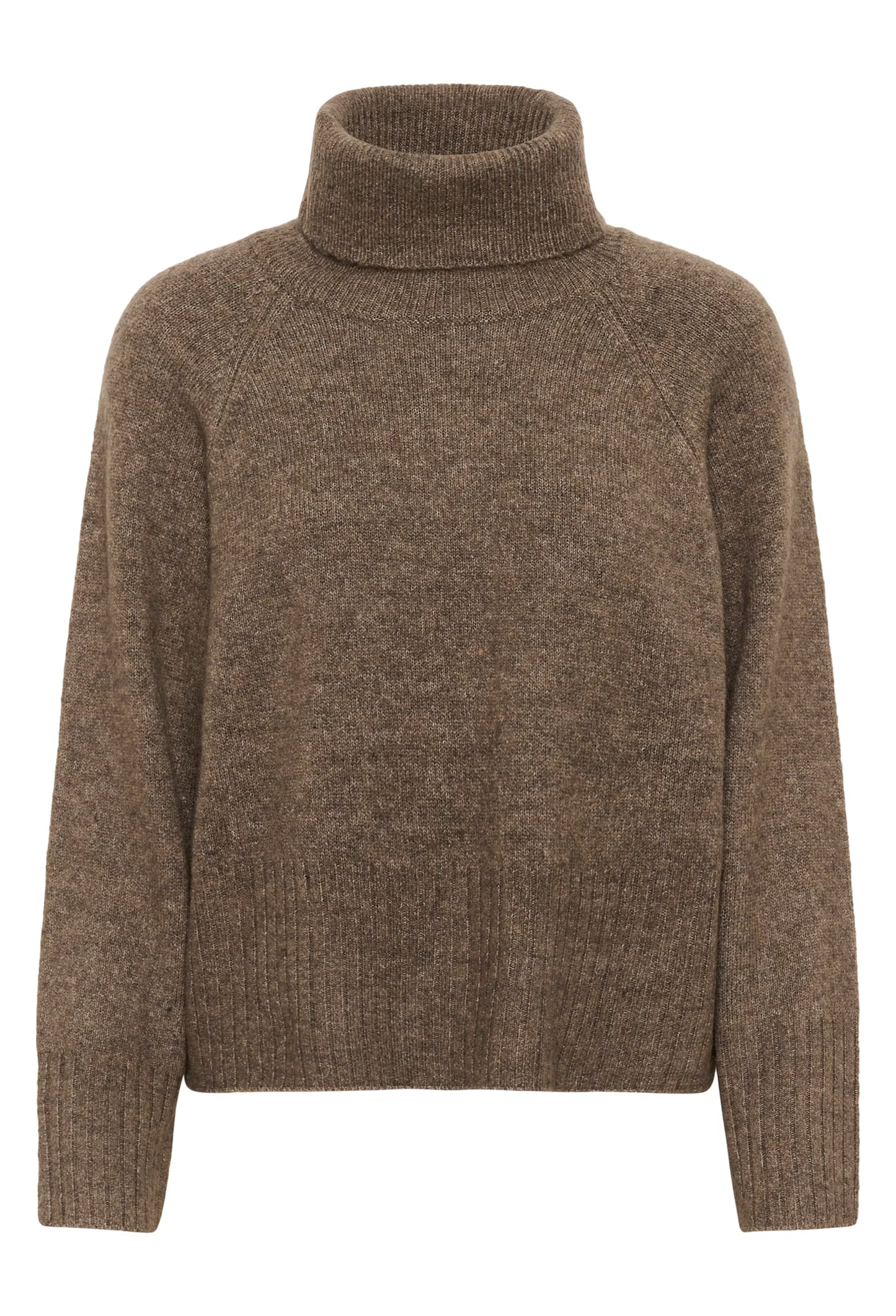 Kaffe col trui bruin melange model KAerin pullover morel