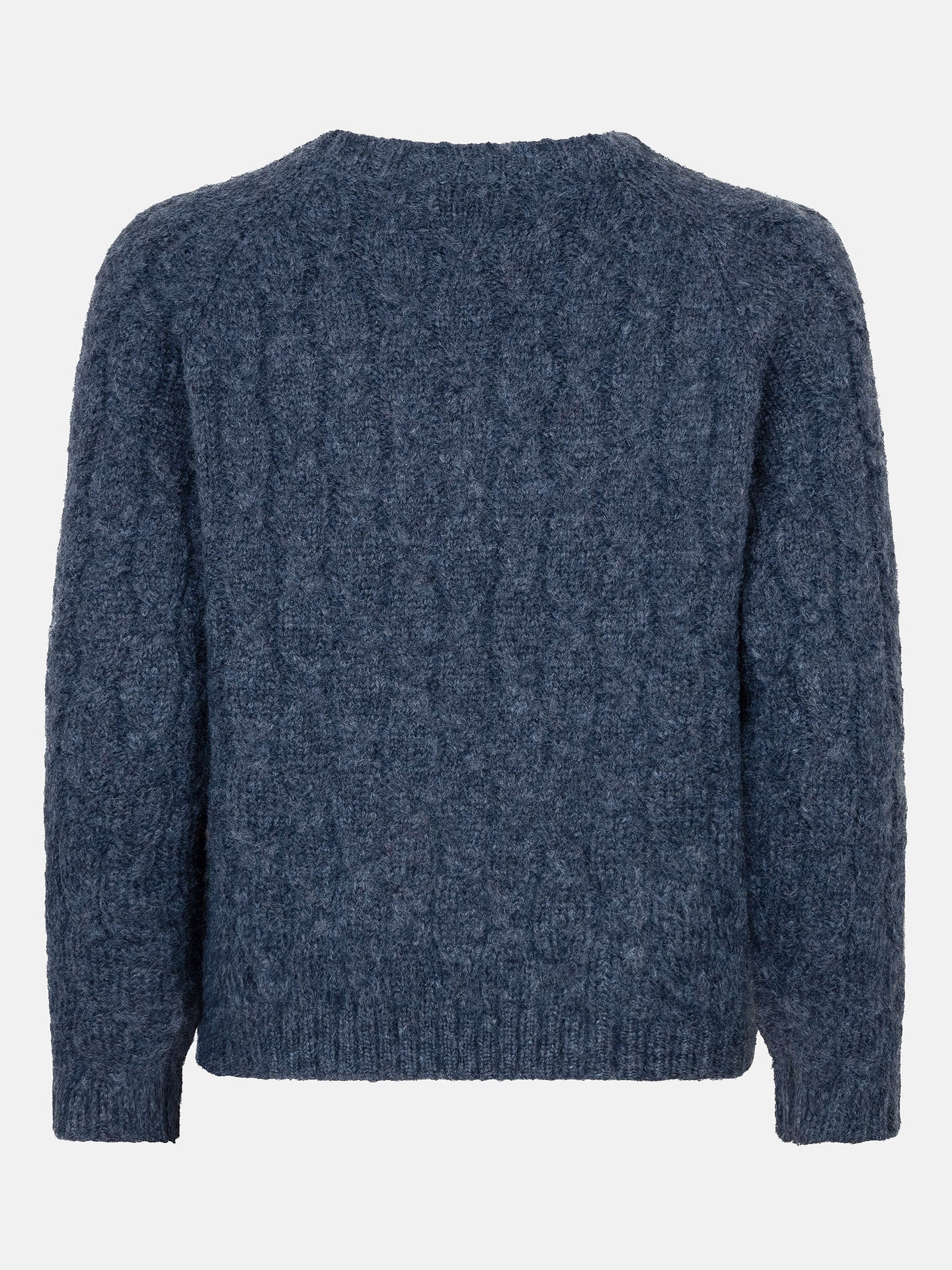 Ydence trui blauw model Knitted sweater Fiene Denim blue