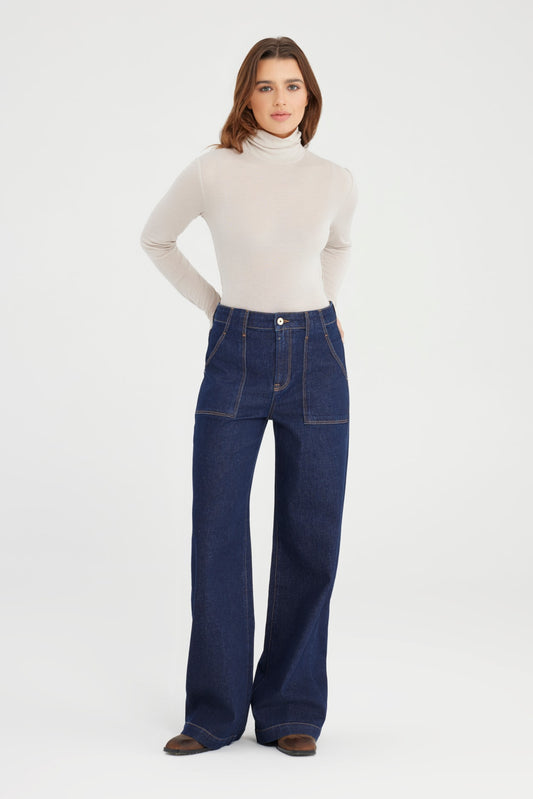 COJ jeans raw blue Lulu wide fit lengte 30