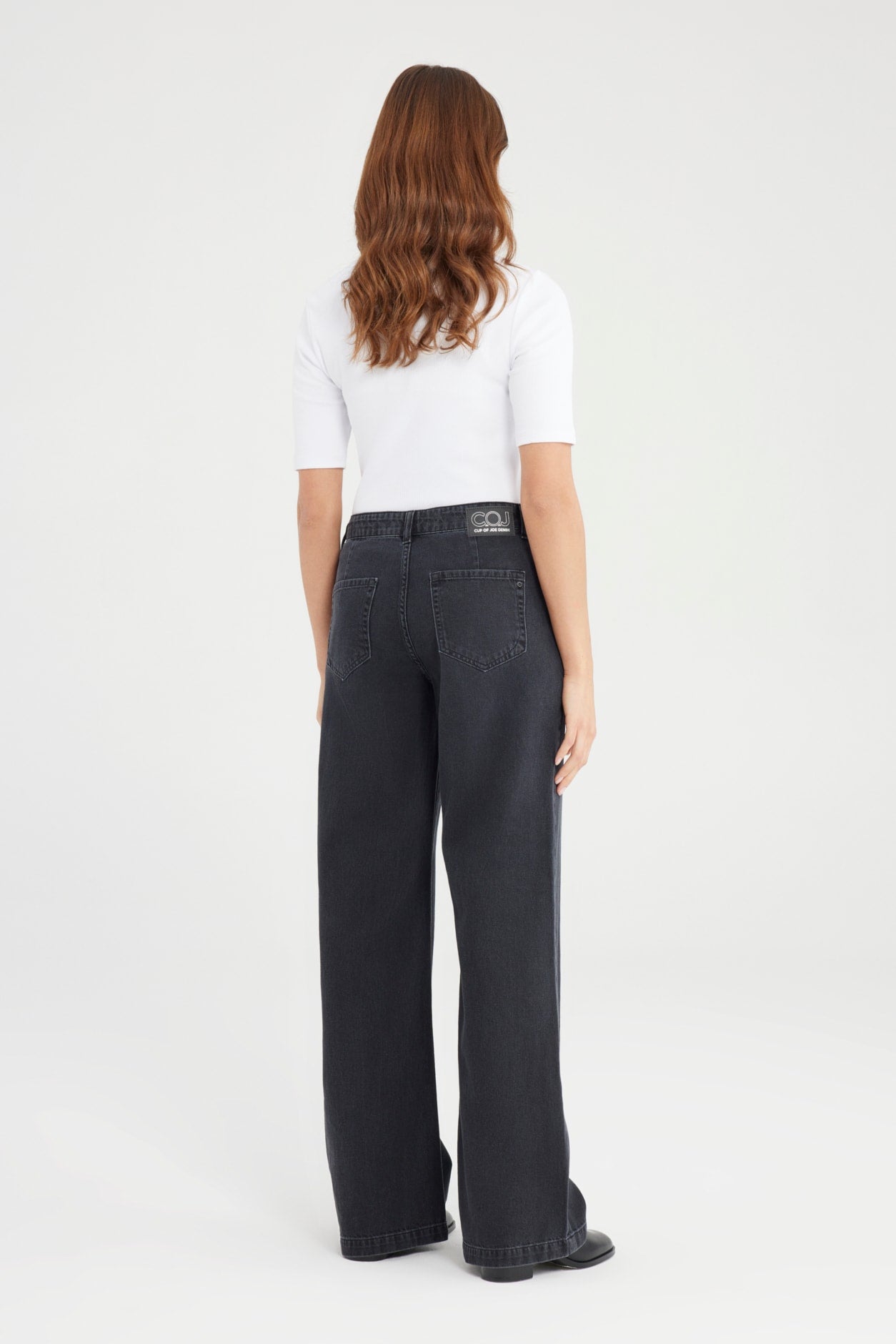 COJ jeans black vintage wide leg Maxine zwart lengte 30 midwaist
