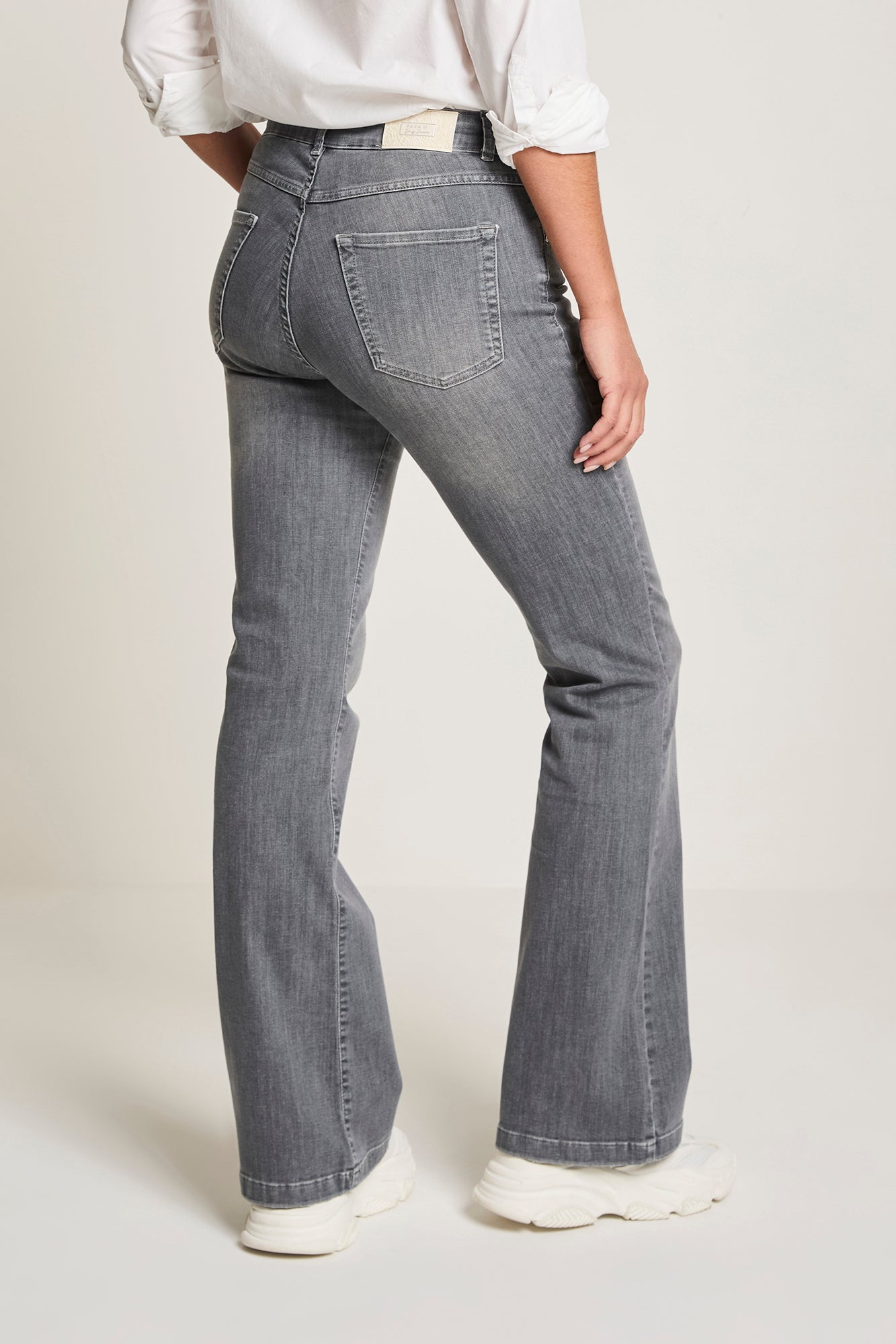 Para Mi jeans grijs flare leg model jade Grey used daily denims 212070