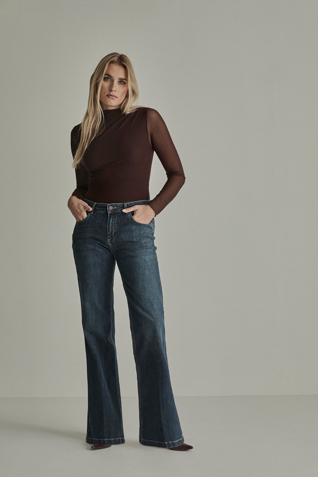 Para Mi jeans blauw wide leg lengte 32 Old Blue Eve 