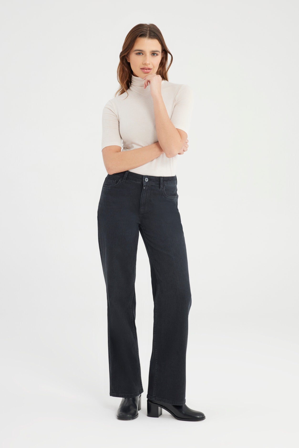COJ jeans zwart model Nova recht model black vintage lengte 30