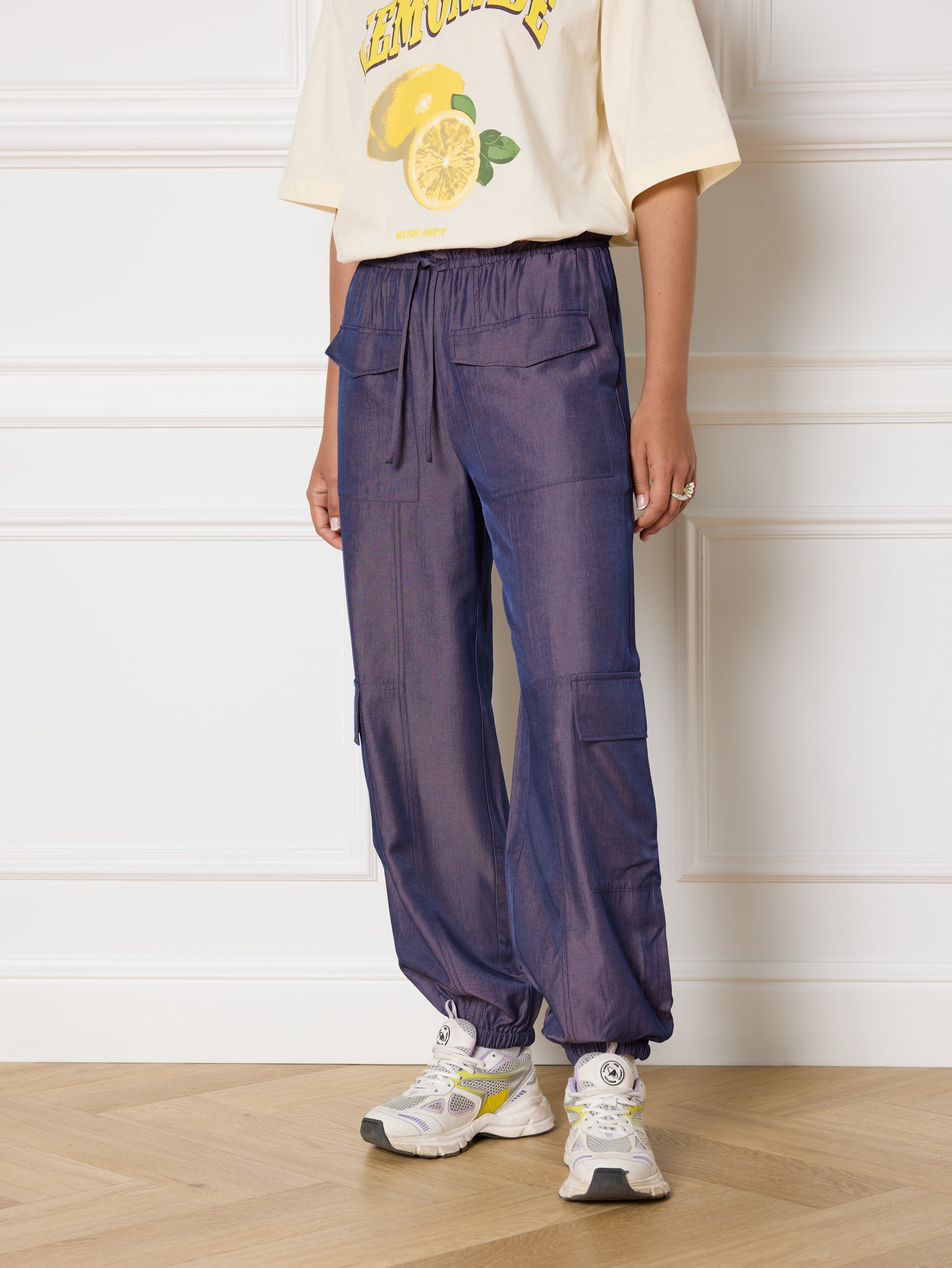 refined department broek pants vikki paars cargo