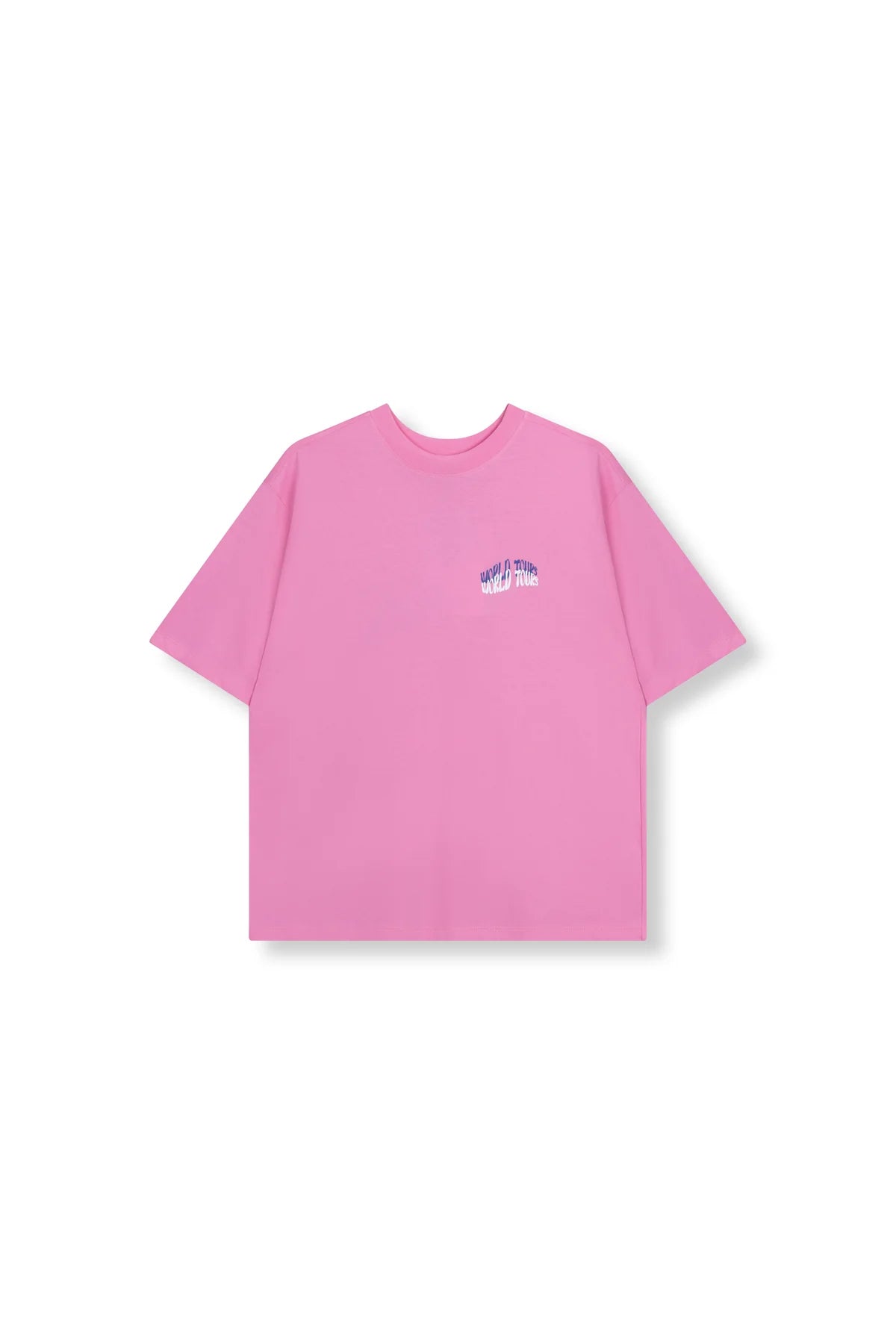 Refined Department T-shirt roze met backprint smiley model Maggy
