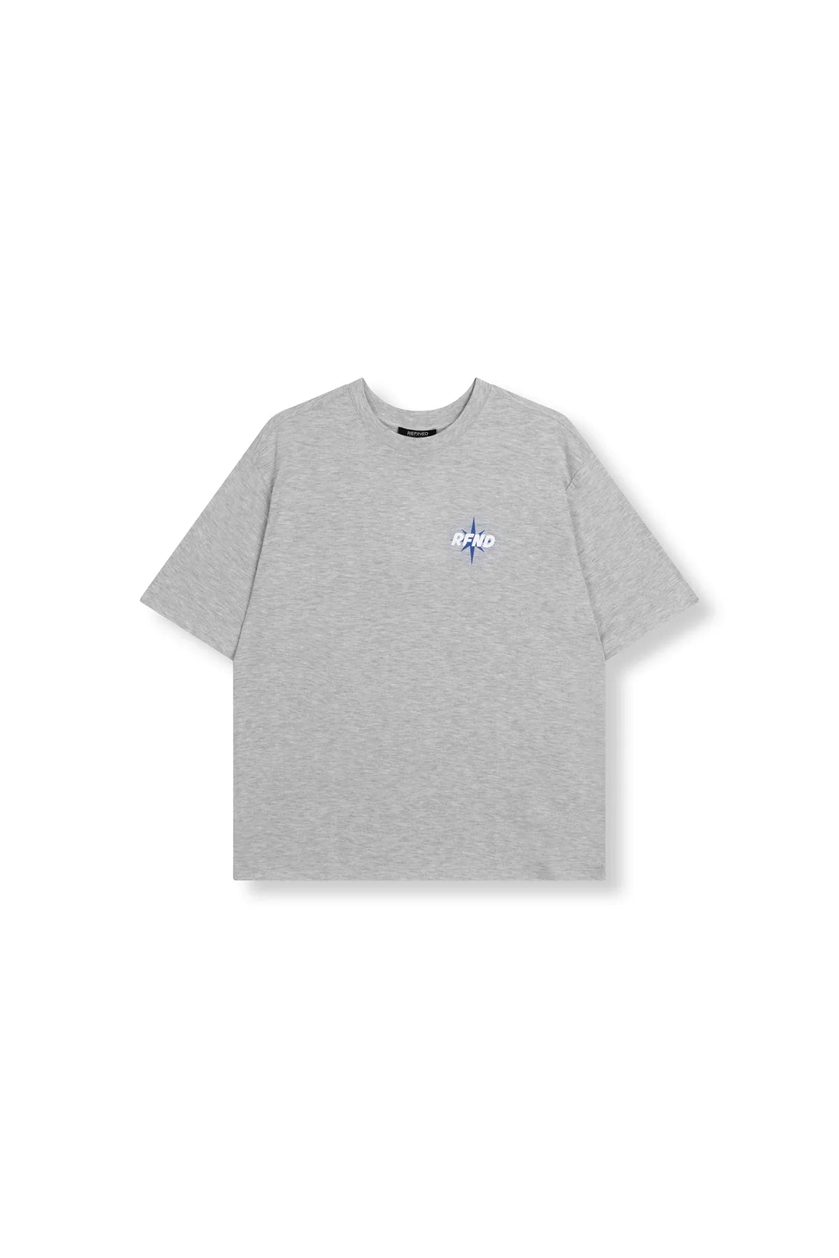 Refined Department T-shirt grijs met backprint model Maggy