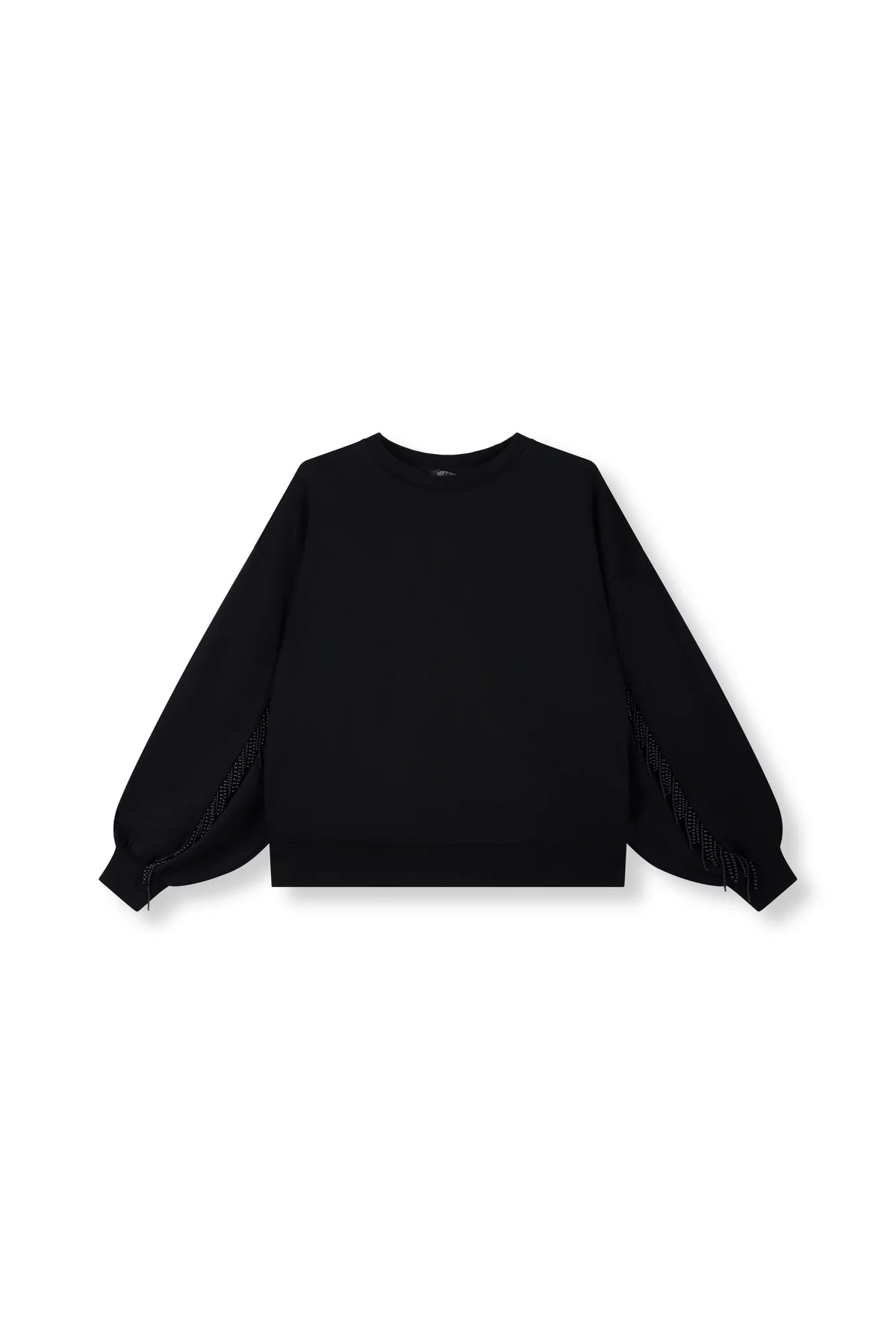 Refined Department sweater zwart met parels model Dani black