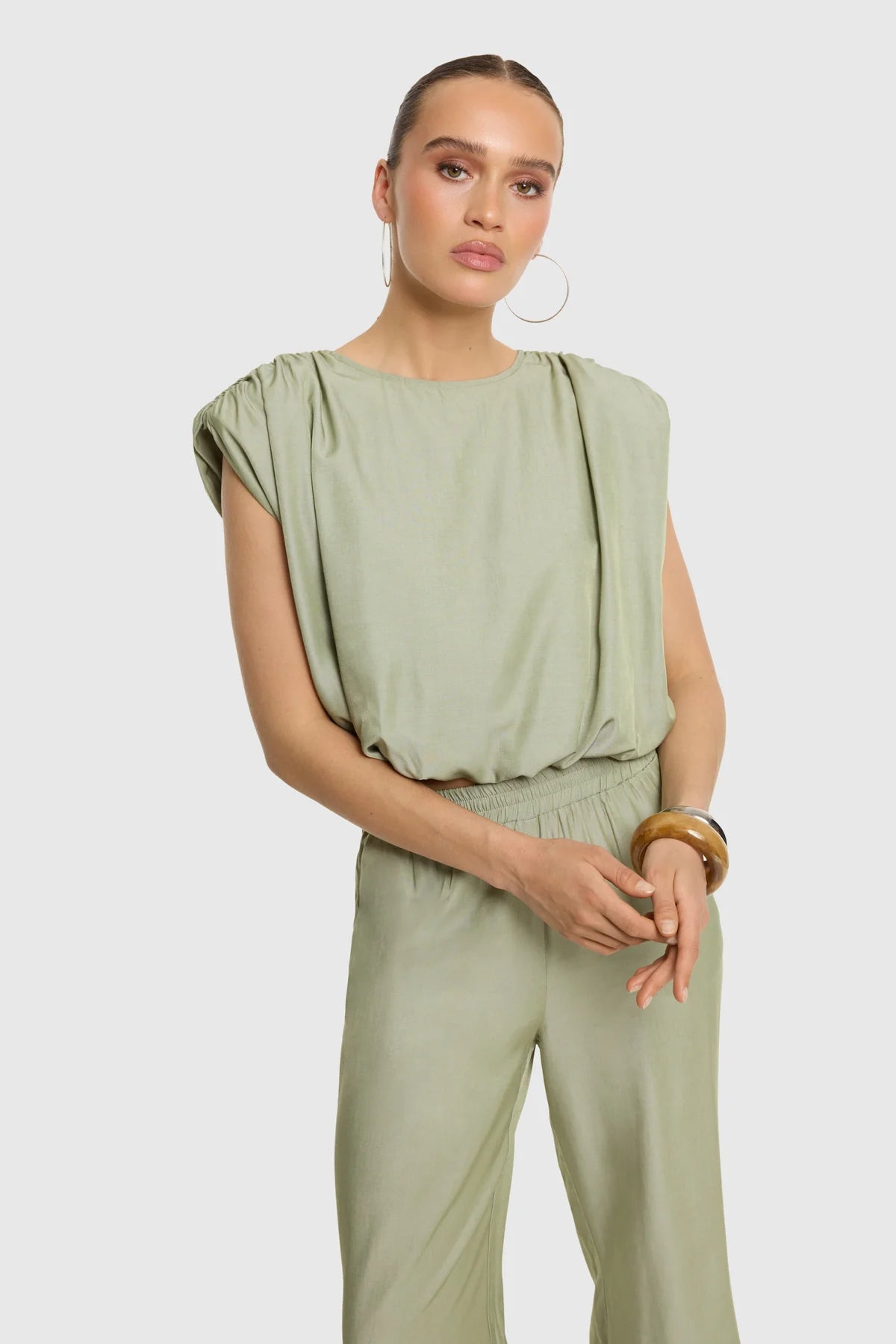 Refined Department blouse groen model Liv top army