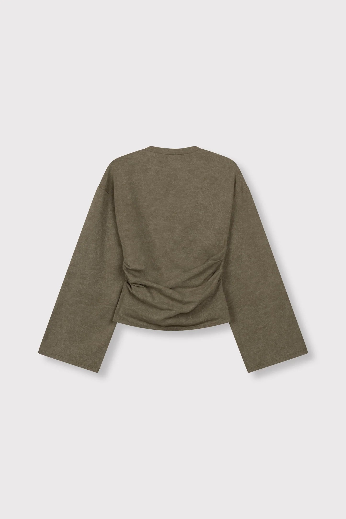 Refined department longsleeve groen getailleerd met wijde mouwen model Cruz Army